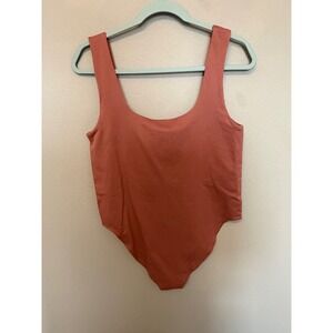 Target‎ Bodysuit Tank Scoop Neck Snap Closure Women's XL Rust Orange
